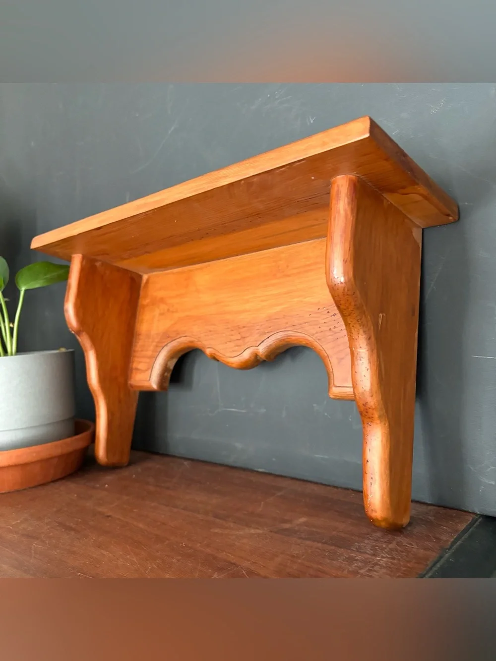 Vintage handcrafted wooden